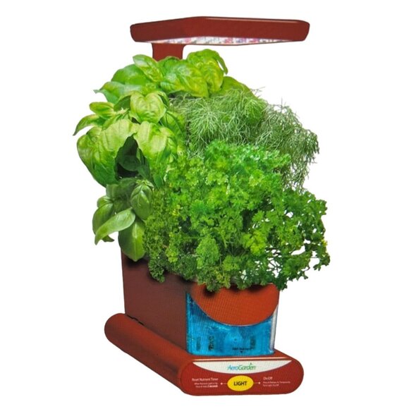 Miracle Gro AeroGarden Soil-Free Indoor Garden Kitchen Herbs & Mini Tomatoes Red - Picture 1 of 12